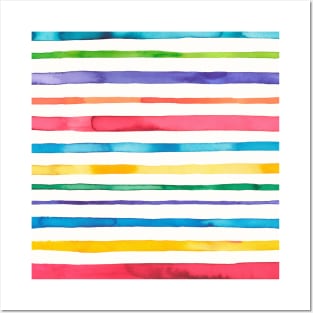 Pocket - Watercolor Stripes Multi Posters and Art